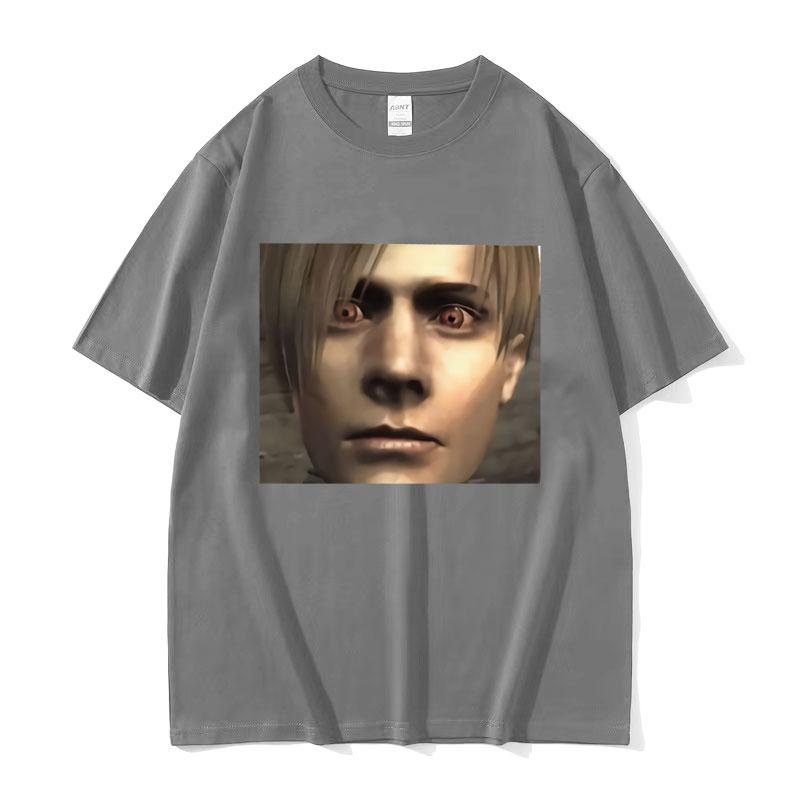 Leon S Kennedy Resident Evil Graphic T Shirt Unisexs Retro High Quality Fashion Tshirts Gothic Clothing Oversized Cotton Tshirt