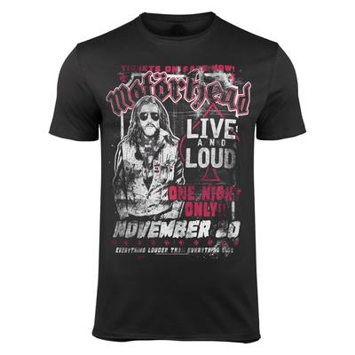 MOTORHEAD ONE NIGHT ONLY T-Shirt Men's and Women's Short Sleeve American Retro Metal Band Tops Brand T-shirt Men Sports Shirt