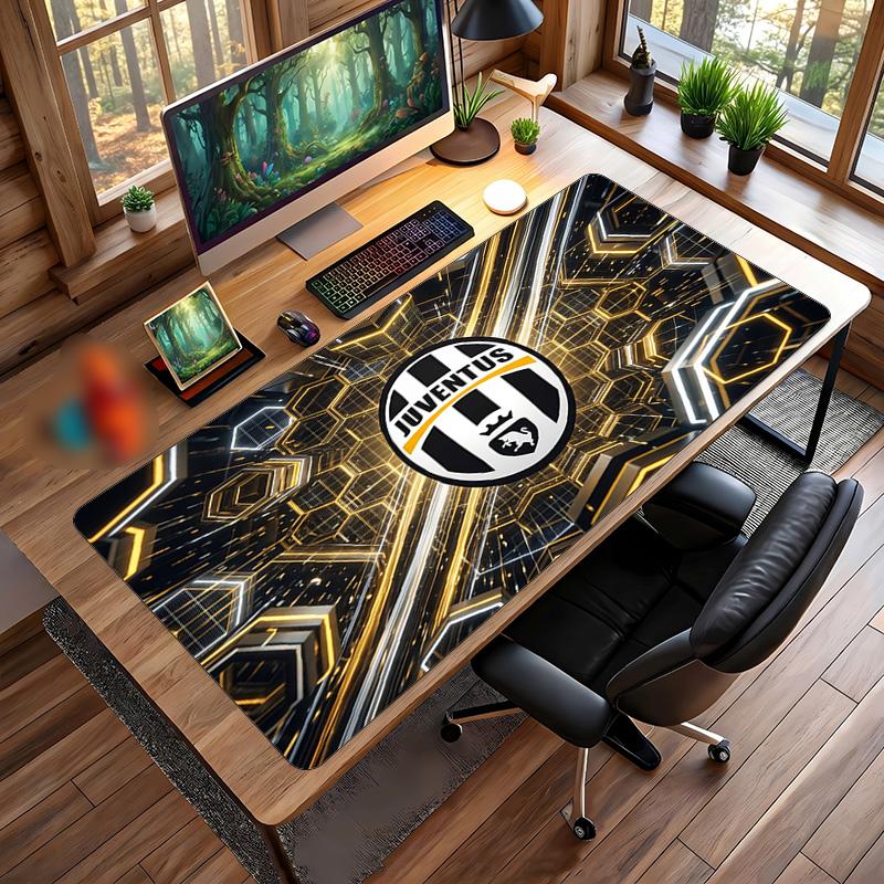 Tappetino per Mouse Grande Stampato Juventus FC, Tappetino Morbido in Gomma Antiscivolo per Scrivania da Gioco per Ufficio Laptop Computer Decorazione
