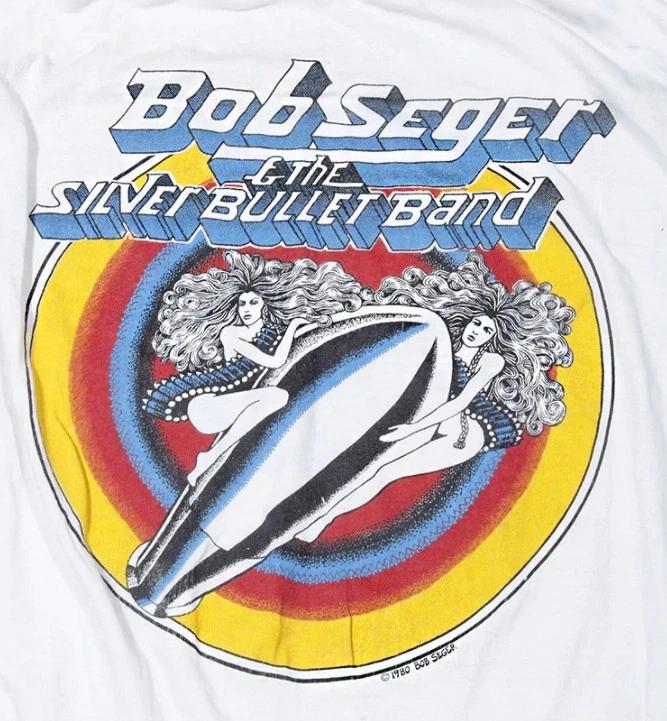 

Bob Seger & The Silver Bullet Band Vintage T-shirt Black All size Shirt E531 4XL