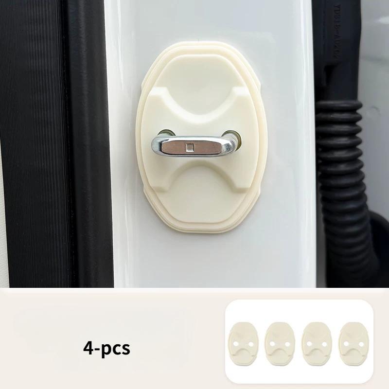 For 2026 GWM ORA 5 Silicone Door Lock Cover, Door Stopper Shock Absorbing Buffer Pad, Anti-Rust Modified Accessories