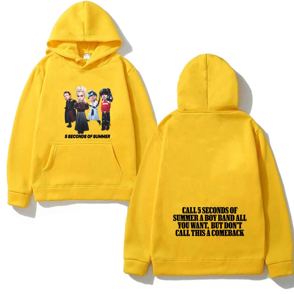 5 Seconds of Summer NEW Album Hooded Grunge Autumn Winter Gothic Sweatshirt with Hooded Fleece Clothes High Quality Top