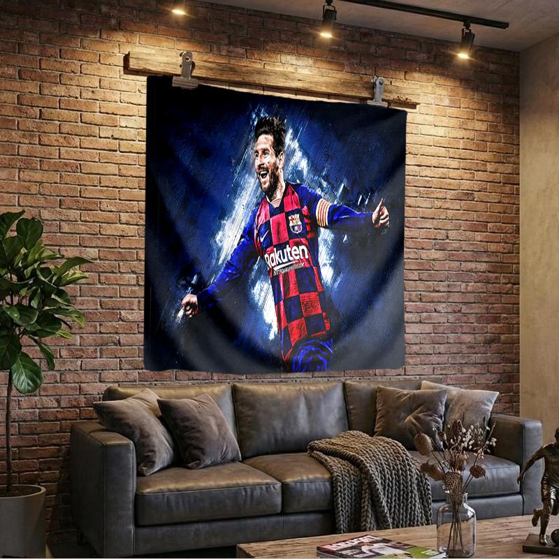 1PC Argentina Football Star Messi Tapestry, Unique Design Tapestry, Wall Decor for Bedroom,Livingroom, Playroom,Heartwarming Fan Holiday Gifts
