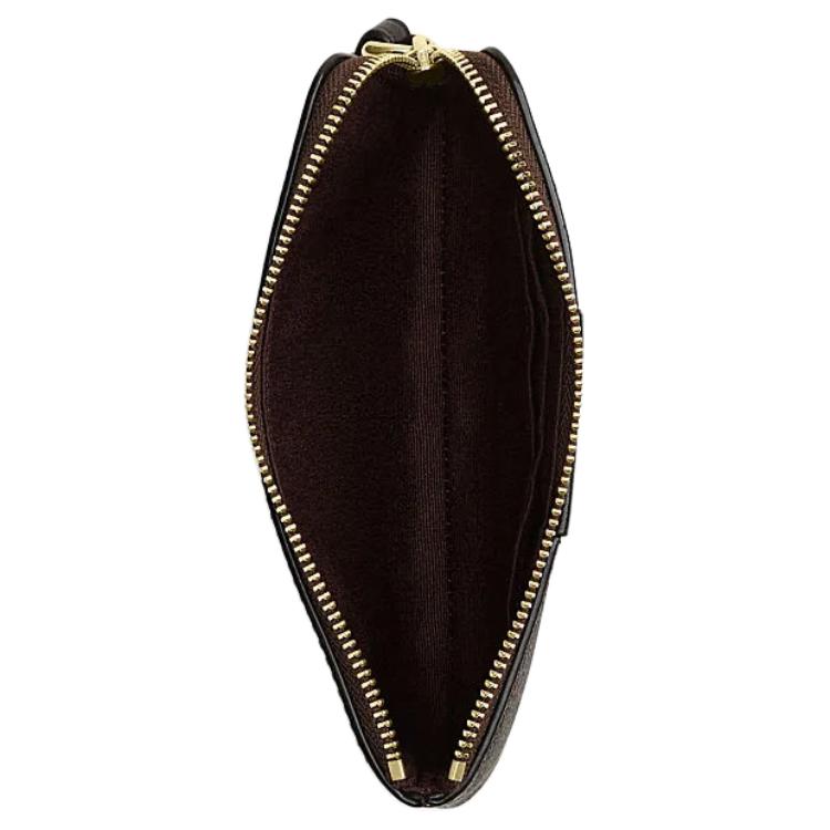Coach Corner Zip 16 Logo Zip Wristlet Women Wristlet Walnut Black CW854-IMXAQ