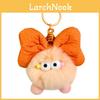 Adorable Plush Bowknot Pom Pom Car Keychain Creative Couples Backpack Pendant