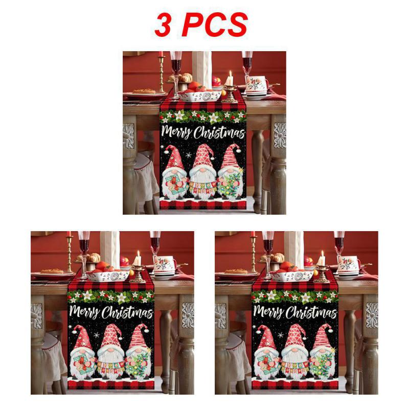 Новая рождественская льняная печатная скатерть для стола Nordic Home Living Room Insoled — фото 10