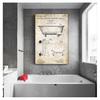 Paper Patent Poster Vintage Canvas Print Wall Art Picture Painting Modern Bathroom Decoration Industrial Style Toothpaste Toilet