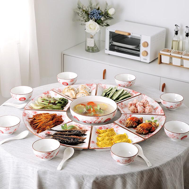 Chinese Style Enamel Tableware Set for Hotpot