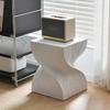 Nordic Coffee Table Imitation Wood Grain Edge Table Creative Bedroom Bedside Table Office Decorative Side Table Oxide Material