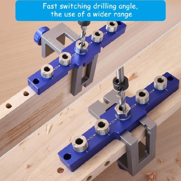 3-In-1 Pocket Hole Jig 6/8/10mm Pocket Hole Wood Dowel Drilling Templates Set Adjustable Drill Guide Puncher Locator