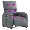 VidaXL Electric Reclining Massage Armchair Grey Faux Leather 3204882