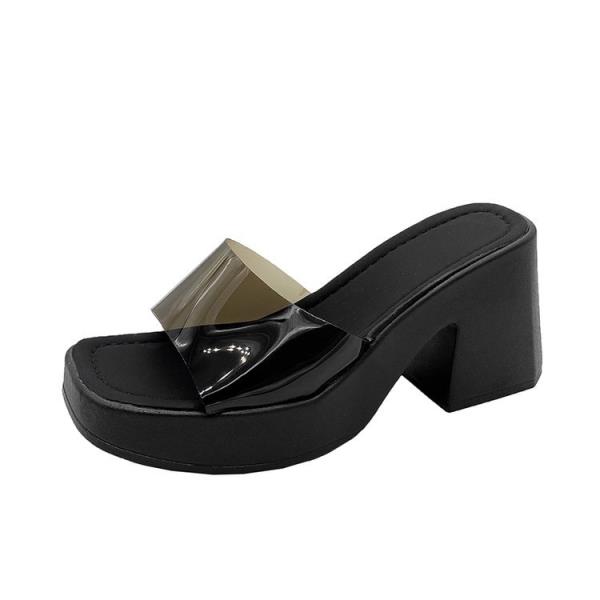 

Модная обувь Низкие каблуки-копытца Рим ПВХ Ткань ПУ Резина Низкая обувь Резина ПВХ Рим Каблуки-копытца ПУ 35