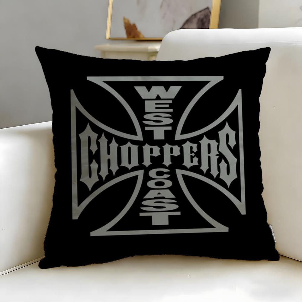 Stylish Wwcc West Coast Choppersiou Cushion Cover Soft  EasyWash Pillow Case  Versatile for Couch Bed Travel and Office