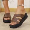 Fashion Sandals Summer 2025 New Women Retro Outdoor Fashion Slippers Wedges Platform Beach Trend Comfortable Open Toe Shoes Slides Women