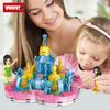 Playing House Building Block Girl Fairy Tale Town Princess Dream Garden Castle Carriage Christmas Assembled Toy Gift