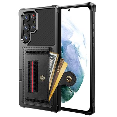 Comfortable Business Card Holder Case For Samsung Galaxy S22 Ultra S22ultra 5g S20 S21 Plus S 22 Anti -Knock Phone Bag