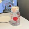 Cute Water Bottle With Straw Portable Plastic Pop-Up Cover Water Cup For Kid Kawaii Bottle Water Leak-Proof Cute Drinking Bottle