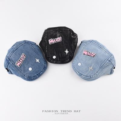 Forward Cap Female Spring and Summer Fashion Do Old Cowboy Retro Beret Y2k Cute Show Face Small Duck Tongue Newsboy Cap