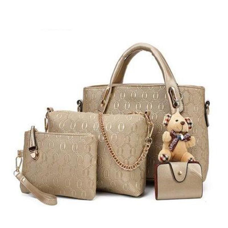 New Fashion Casual Bear Mother Bag Shoulder Bag To Work Commuter Messenger Bag Women's Large-capacity Handbag Women's Bag