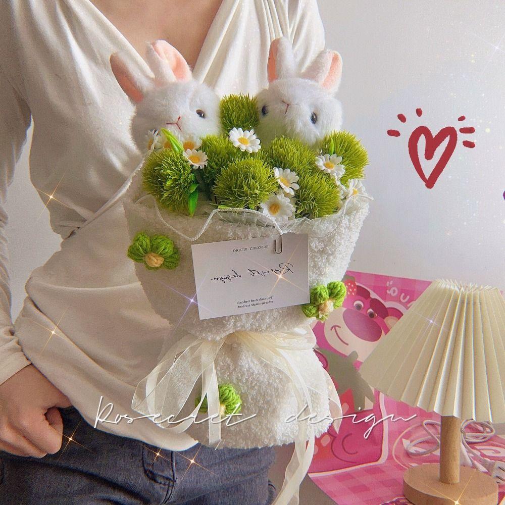 Cartoon Animal Cartoon Plush Flower Bouquet Stuffed Anime Bouquet  Kids/Children Toys