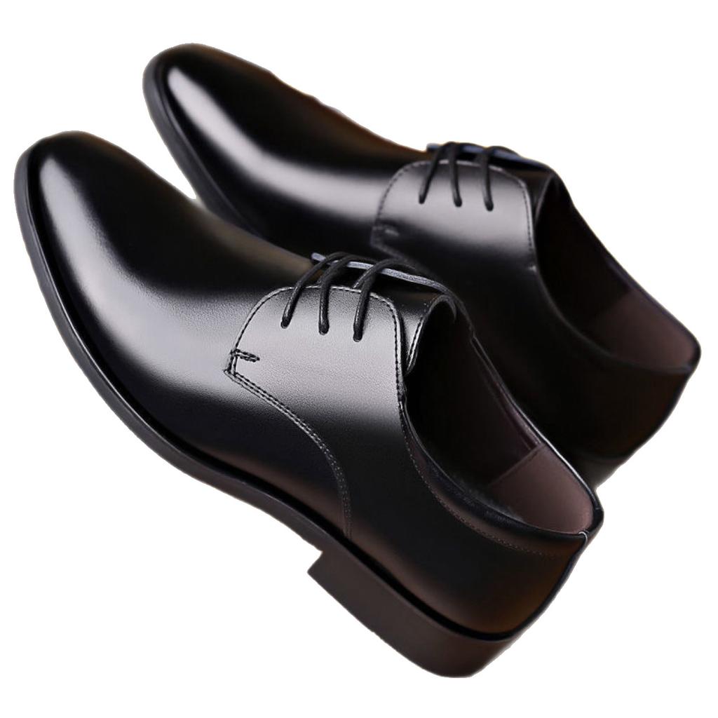 Zapatos de cuero para hombre de vestir de negocios zapatos casuales británicos talla grande zapatos de boda para jóvenes suela blanda