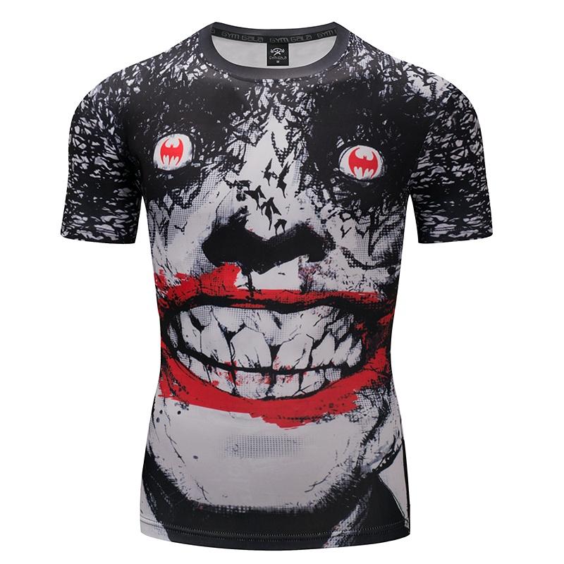 Costume Superhero Tshirt Short Sleeve Slim Fit Shirt Athletic Cycling Jersey