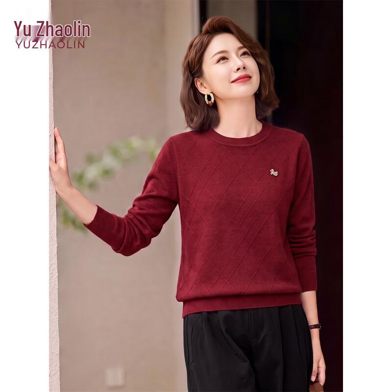 YUZHAOLIN Women's Diamond Jacquard Knit Sweater