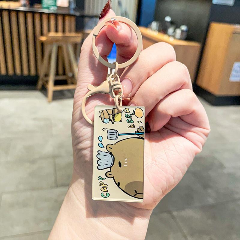 Acrylic Keychains Creative Charming Capybara Styles Perfect For Gifts Couples