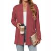 Women's Lightweight Cardigan Sweaters Open Front Long Sleeve Casual Loose Thin Cardigans With Pockets
