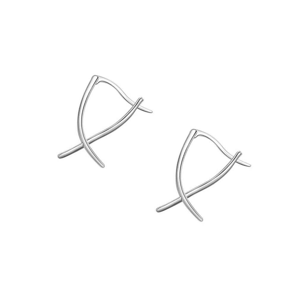 Trendy Geometric Pattern Ear Cuff for Women Portable Silver Plated Fashion Accessory Gift Ready