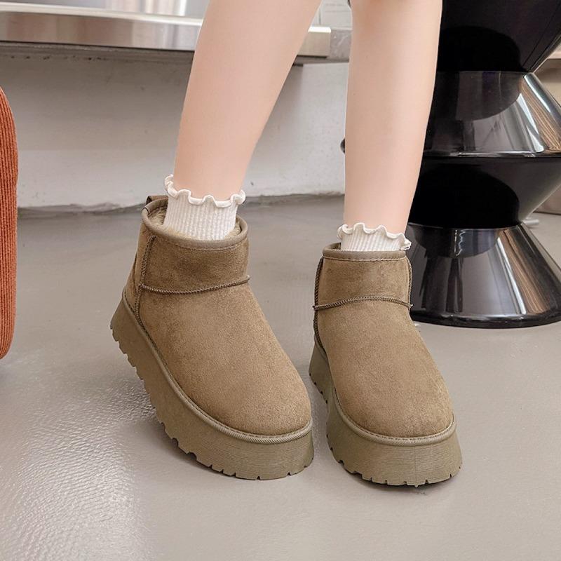 Fashion Women Winter Boots Thick Plush Winter Cotton Shoe Outdoor Non Slip Platform Snow Boots for Women Fur Warm Ankle Boot Botas Mujer