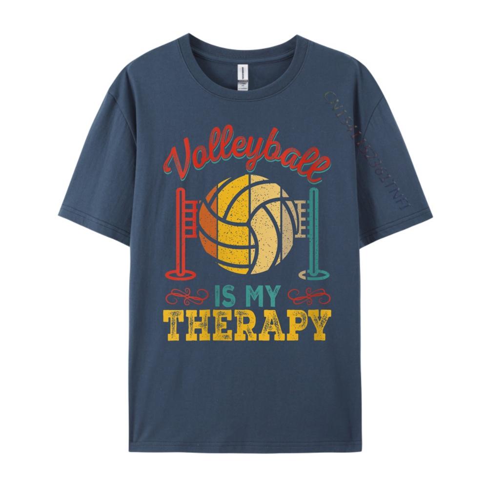 

Volleyball Is My Therapy Costume Player Team T Shirts For Men Mens Gifts Geek 3XL