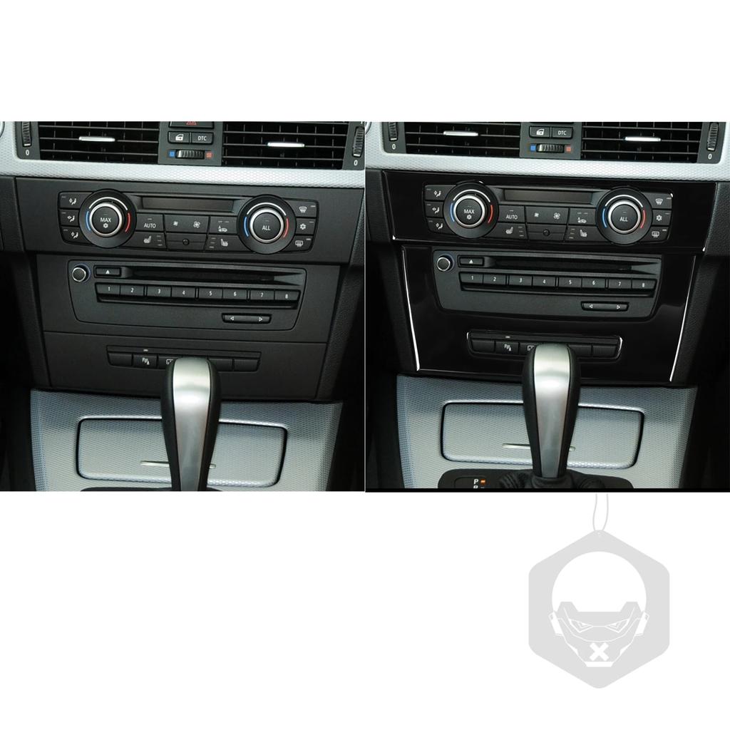 For Bmw 3 Series 2005-2012 E90 E92 Piano Black Air Conditioner CD Control Panel Plastic Cover Car Interior Accessoriers