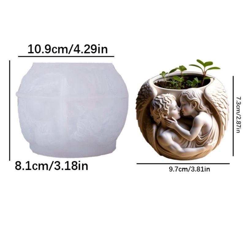 Multifuntional Children Silicone Mold for Resin Concrete Casting Decorative Succulent Planters and Jewelry Displays