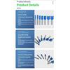 Blue Coated 8mm Shanks Router Bit 7Pieces Kit Wood Cutting Equipment For Wood Carving And Slot Cutting