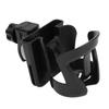 Stroller Cup Holder Multifunctional 360 Degree Rotation Design Stroller Cup Holder with Phone Holder Black
