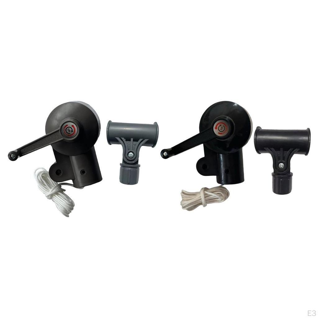 Assembly of Crank Handle and Steering Bracket for Outdoor Umbrella in Garden Setting