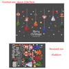 Christmas Wall Sticker Double Sided Glass Ball Hanging Decoration Removable for Door Window Cabinet Living Room Background