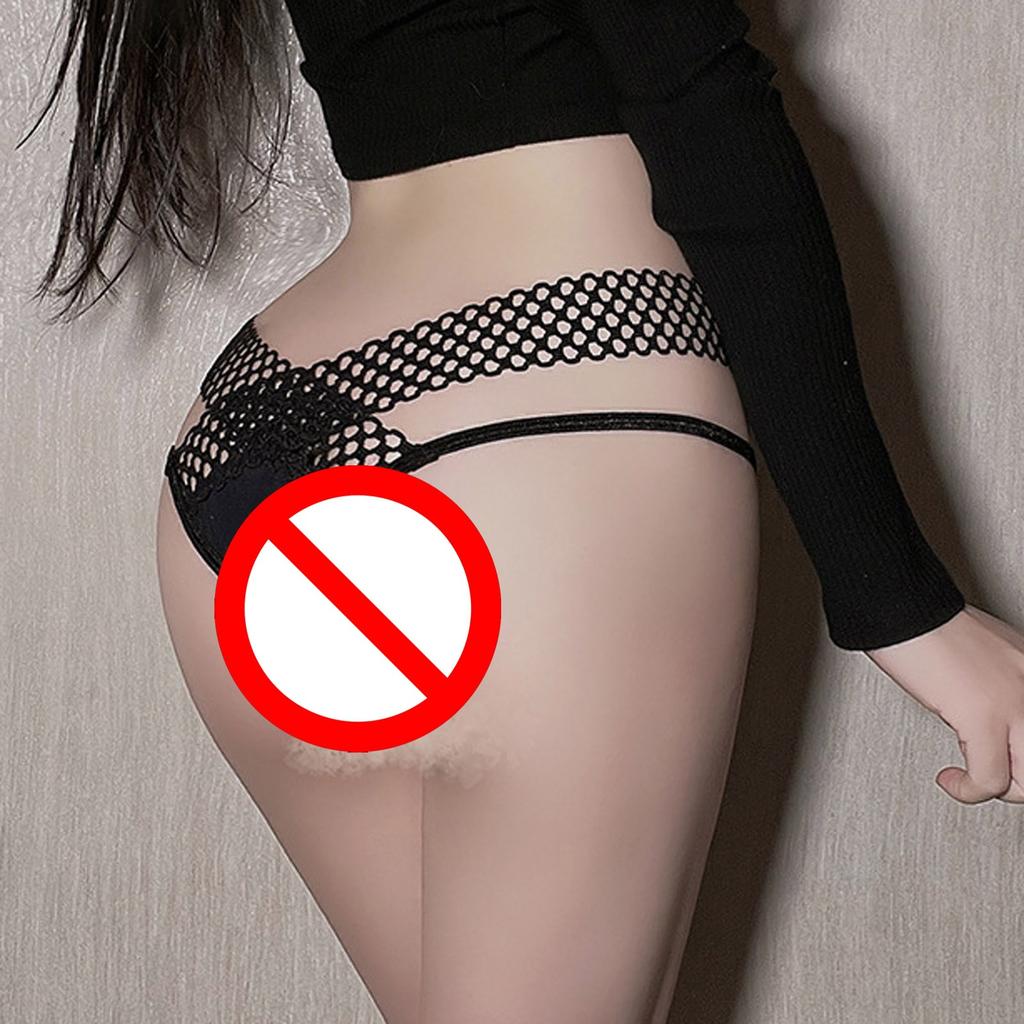 Women's Loose Casual Hollow Ice Silk Underwear, Low Waist Thong Low Waist Thong