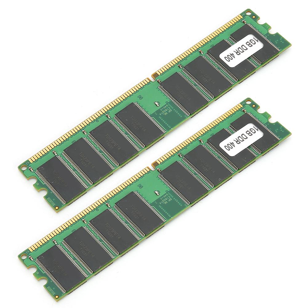 2Pcs Memory Module Desktop Computer for AMD DoubleSided 16Grain DDR 1GB 400Mhz PC3200