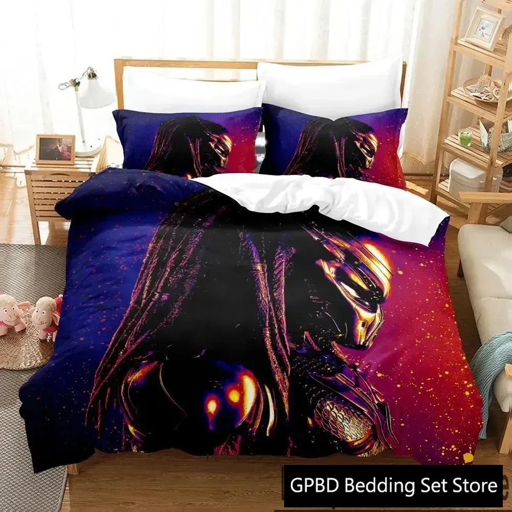 3D Print Movie The Predator Comfortable Duvet Quilt Cover Pillowcase Bedding Set Children Bedroom Decoration Home Textile
