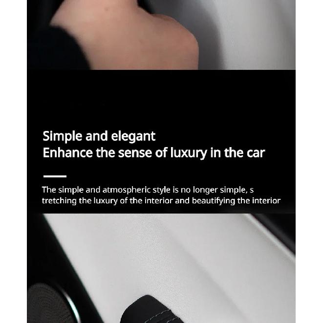 For Tesla Model 3 Highland Model Y Juniper/Launch 2025 Car Open Door Button Stickers 4X Handle Cover Interior Protection Trim