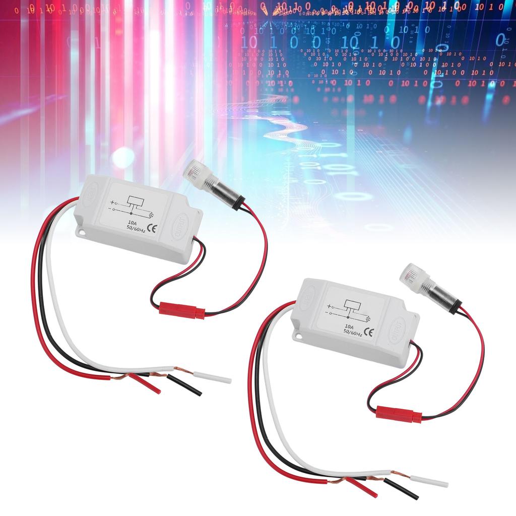 2PCS Light Control Sensor  Es Automatic Dusk To Dawn Photoelectric   with Probe for LED Fluorescent Street Lamp