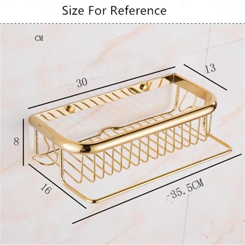 Tuqiu Gouden Badkamerplank met handdoekhouder Roségoud Doucheplank Messing Badkamerhoekplank Zwarte KeukenOpberger