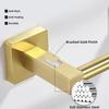 Toilet Paper Holder,Stainless Steel Double Post Pivoting Toilet Paper Holder,Adjustable Change The Rolls Tissue Holder for Bathroom,Brushed Gold