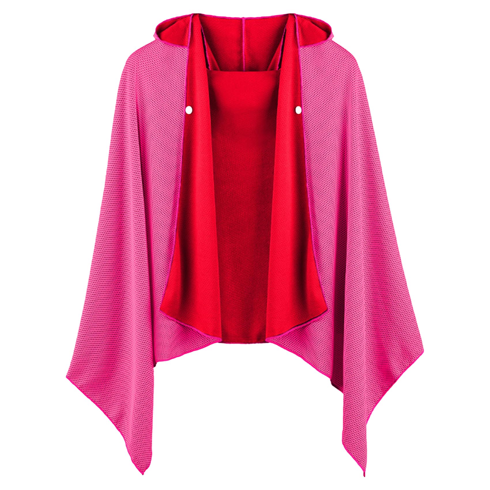 Serviette de refroidissement coup de chaleur coup de soleil extérieur poncho gratuit, Léger, Absorbant, - Prévention, Soulagement, Serviette, Protection, (Rose, Taille) rose