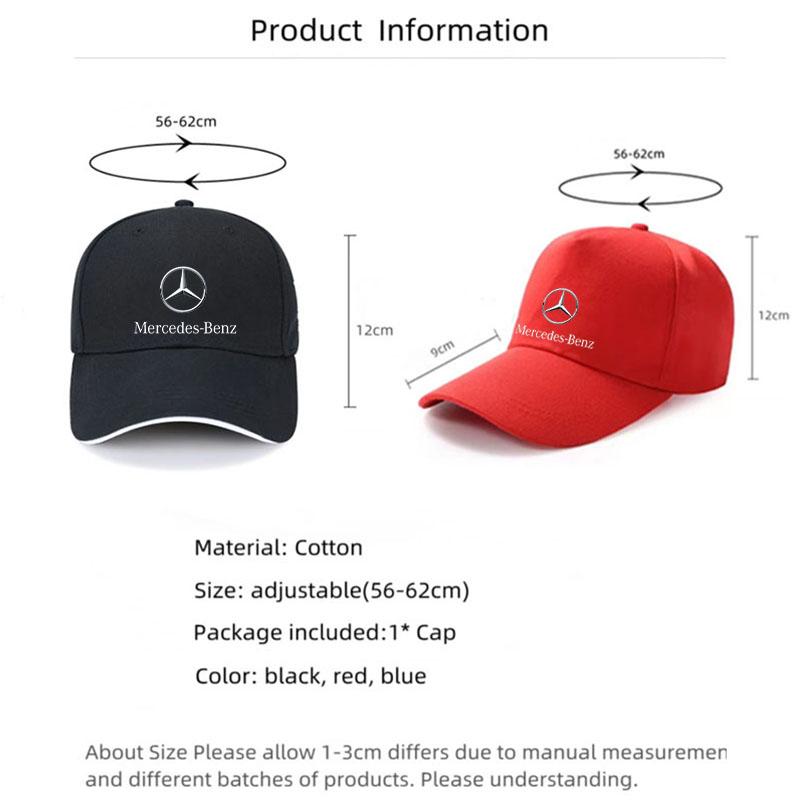 EJG4 Baseball Cap Cotton Cap Sun Hat Aadjustable Adult Sports Hat For Mercedes Benz B/C/E/S Class W203 W204 W205 W210 W211 W212 W221