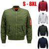 Frühling und Herbst Plus Size Herren Sport Casual Stehkragen Jacke Lose Jacke MA01 Pilot Herren Baseballshirt S-8XL