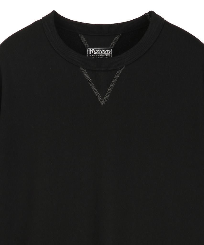 IL CORSO Loopwheel Round Neck Sweatshirt Black