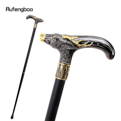 Golden Black Sika Deer Head Walking Cane Fashion Διακοσμητικό μπαστούνι Gentleman Elegant Cosplay Cane Knob Crosier 93cm